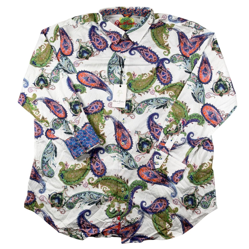 NEW Robert Graham Apple Valley Shirt Mens 1XL Multi Paisley Button Down